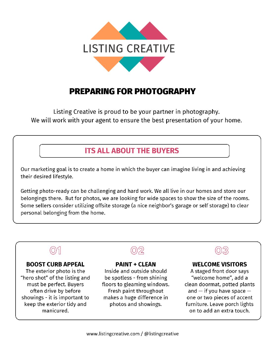 Listing Creative_A Guide for Sellers to prepare for Photo Day_print Listing Creative A Guide for Sellers to prepare for Photo Day print pdf