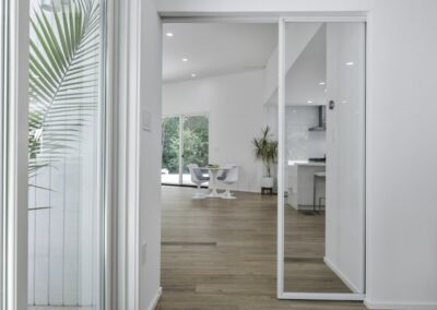 Real estate photography of glass doors