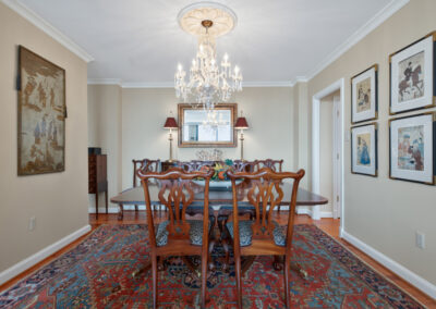 Real estate photography of Alexandria House 1802 dining room