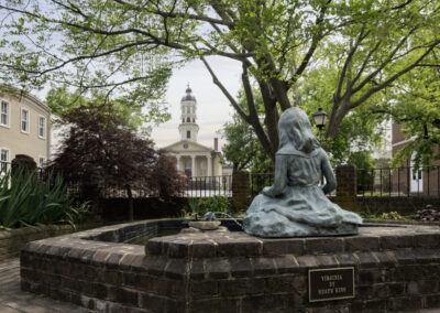 Real estate photography of Warrenton fountain